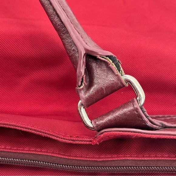 Jessica Simpson Red Canvas Tote Shoulder Bag Purse - Picture 5 of 7